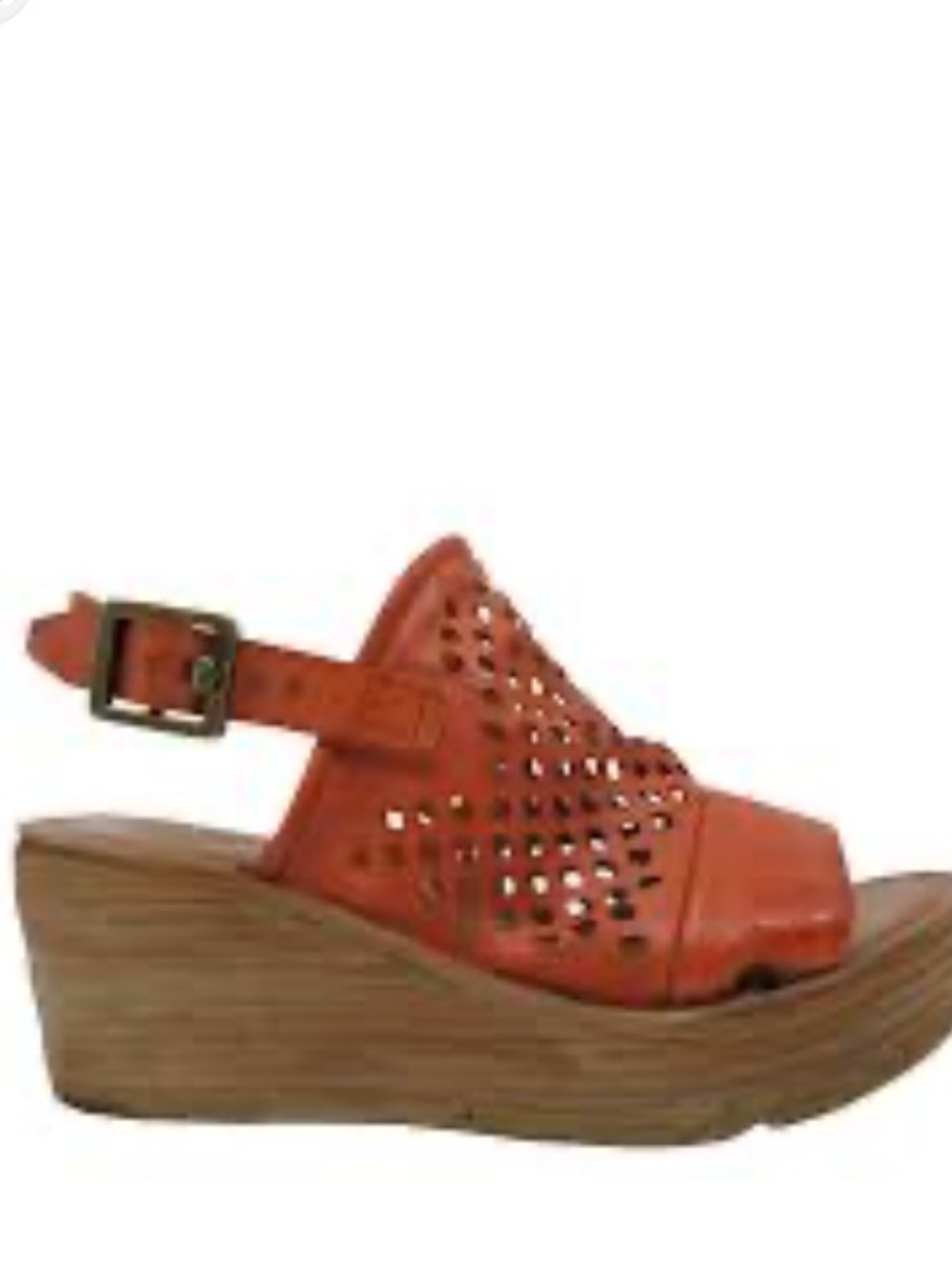 A.S.98 Normie Leather Wedge Sandals red size EU 40